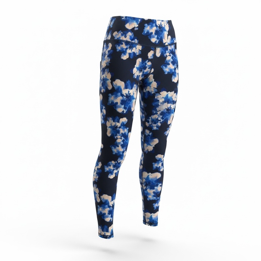 Old Navy Blue Floral Leggings EUC